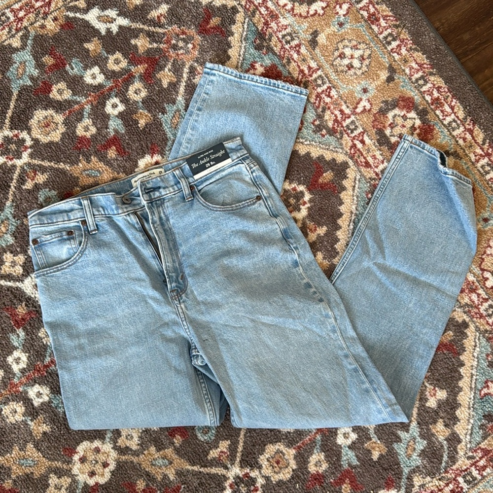 Abercrombie & fitch The ankle straight ultra high rise jeans
